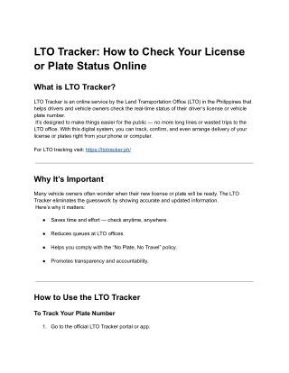 LTO Tracker_ How to Check Your License or Plate Status Online