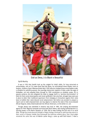 Dalit as Deva à la Black is Beautiful