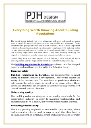 Everything Worth Knowing About Building Regulations