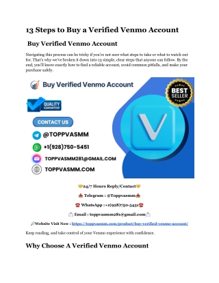 13 Steps to Buy a Verified Venmo Account