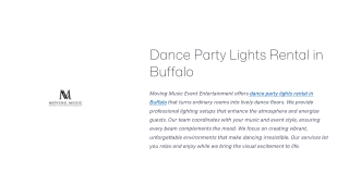 Dynamic Dance Party Lights Rental in Buffalo