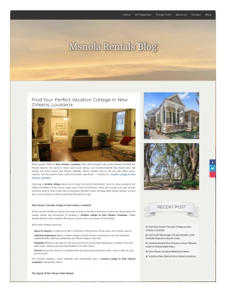 Find Your Perfect Vacation Cottage in New Orleans, Louisiana