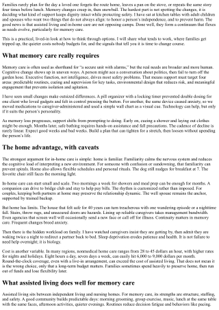 From Independence to Support: How Assisted Living and In‑Home Care Address Memor