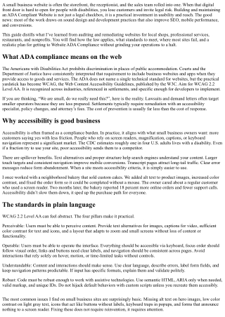 Small Business Guide to ADA Compliant Websites