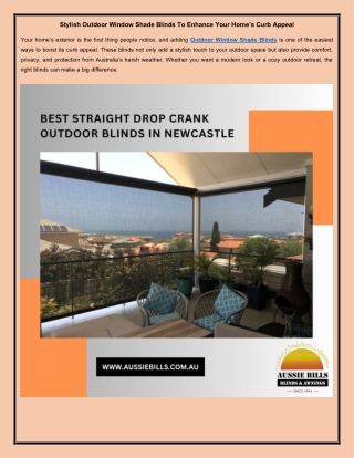 Stylish Outdoor Window Shade Blinds To Enhance Your Homes Curb Appeal