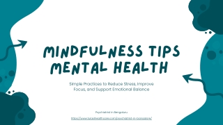 Mental Health Tips