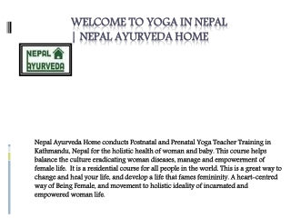Yoga in Nepal - Nepal Ayurveda Home