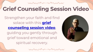 Grief Counseling Session Video