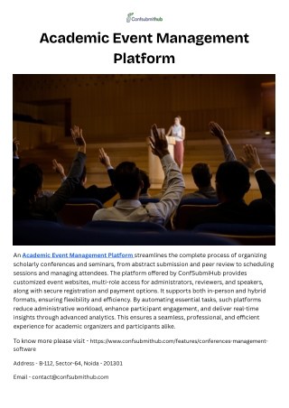 Academic Event Management Platform