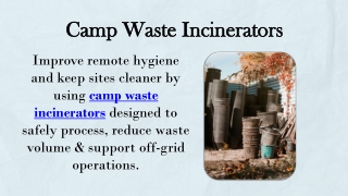Camp     Waste   Incinerators