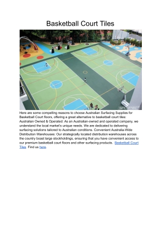 Basketball Court Tiles