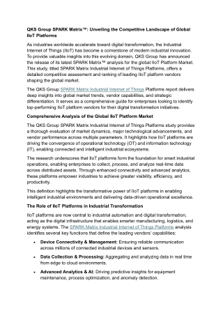 Unveiling the Competitive Landscape of Global IIoT Platforms