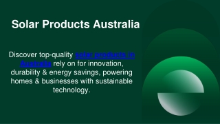 Solar Products Australia