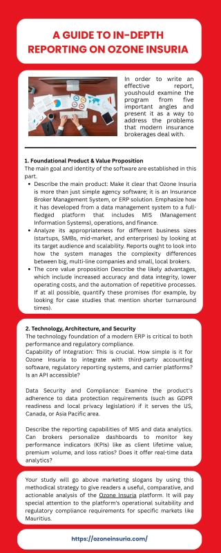 A Guide to In-Depth Reporting on Ozone Insuria