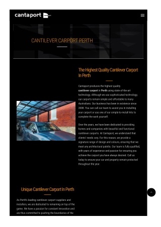 Cantilever Carport Perth