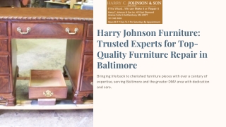 Harry Johnson Furniture Trusted Experts for Top-Quality Furniture Repair in Baltimore