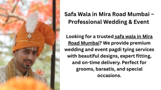Safa Wala in Mira Road Mumbai – Professional Wedding & Event