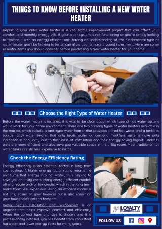 Safe And Efficient Water Heater Installation