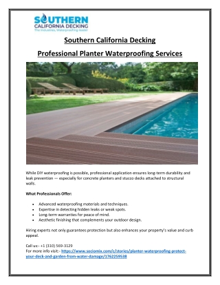 Concrete Planter Waterproofing Solutions  Expert Care