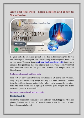 arch and heel pain Naperville