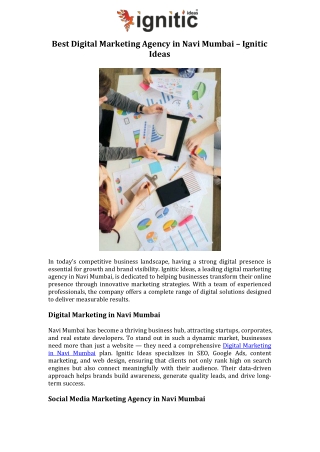 Best Digital Marketing Agency in Navi Mumbai – Ignitic Ideas