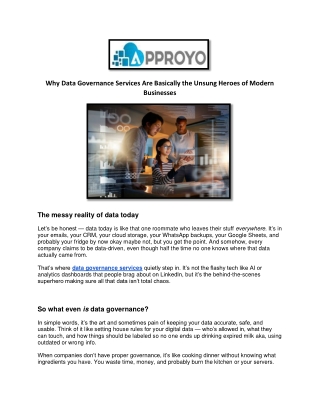 data governan Data Chaos: The Unspoken Office Villain You know that oce services