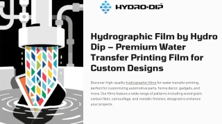 Hydrographic Film by Hydro Dip – Premium Water Transfer Printing Film for Custom Designs