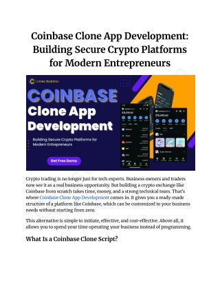 Coinbase Clone App Development_ Building Secure Crypto Platforms for Modern Entrepreneurs