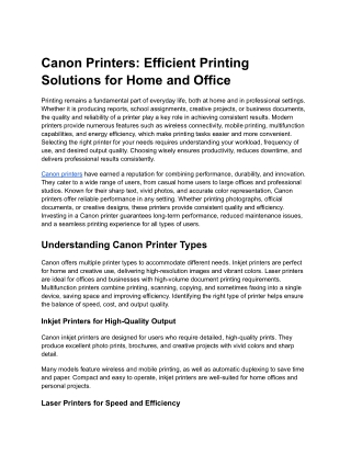 Canon Printers