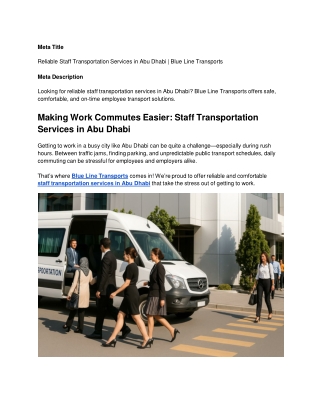 Making Work Commutes Easier_ Staff Transportation Services in Abu Dhabi