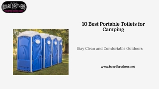 10 Best Portable Toilets for Camping Stay Clean and Comfortable Outdoors