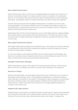 The Top 10 Challenges in Starting a Digital Transformation Journey