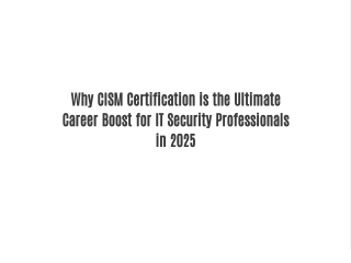CISM Certification Training