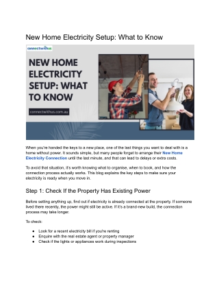 New Home Electricity Setup_ What to Know