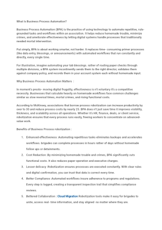 Business Process Automation_ A Complete Guide in 2025