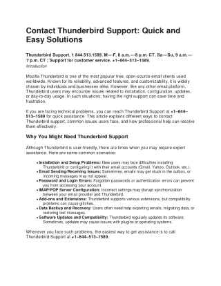 Contact Thunderbird Support: Quick and Easy Solutions