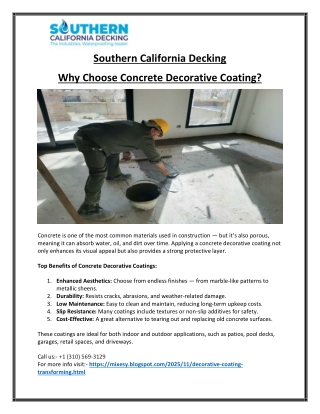 Professional Decorative Coating  Custom Surface Design