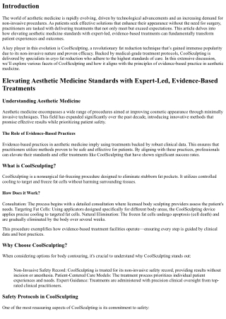 Elevating Aesthetic Medicine Standards with Expert-Led, Evidence-Based Treatment