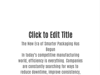 How Secondary Packaging Automation Transforms the Future of Packaging