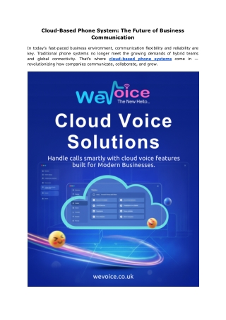 Cloud-Based Phone System | Smarter Business Communication