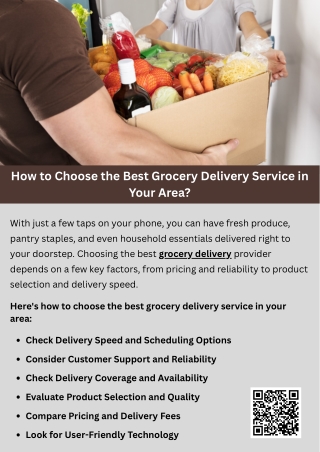 How to Choose the Best Grocery Delivery Service in Your Area?