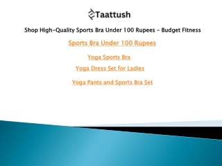 Shop High-Quality Sports Bra Under 100 Rupees – Budget Fitness