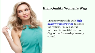 High Quality Women's Wigs