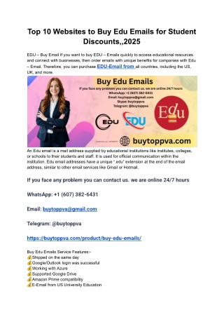 Top 10 Websites to Buy Edu Emails for Student Discounts,,2025