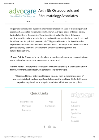 Trigger & Tender Point Injection _ Advocare