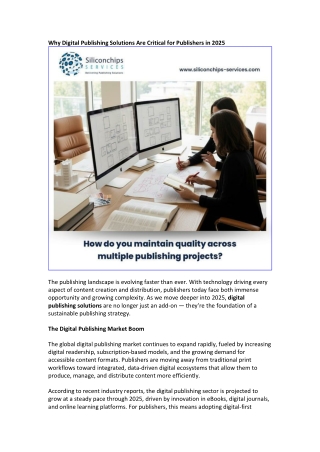 Why Digital Publishing Solutions Are Critical for Publishers in 2025