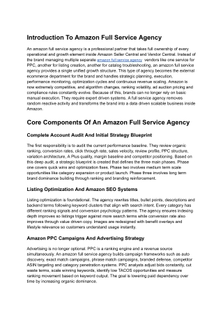 amazon full service agency 3