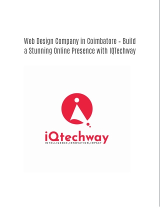 Transform Your Online Presence with IQtechway!