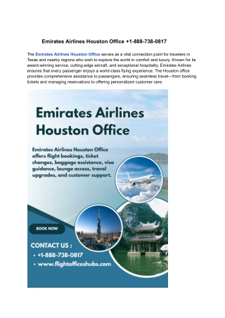 Emirates Airlines Houston Office  1-888-738-0817 (1)