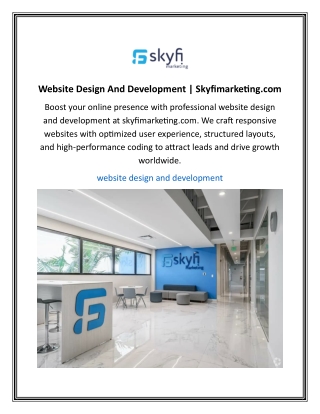 Website Design And Development | Skyfimarketing.com